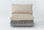 Retreat Outdoor Grey Woven Armless Unit With Linen Cushion - Signature