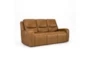 Noah Camel Leather 83" Power Reclining Sofa With Power Headrest & USB - Detail