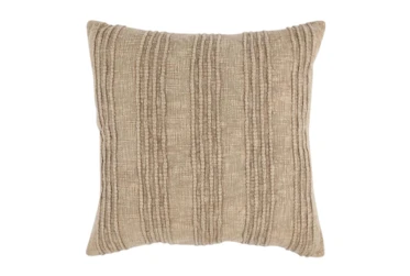 22X22 Natural Tonal Stripe Throw Pillow