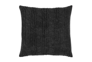 22X22 Black Tonal Stripe Throw Pillow
