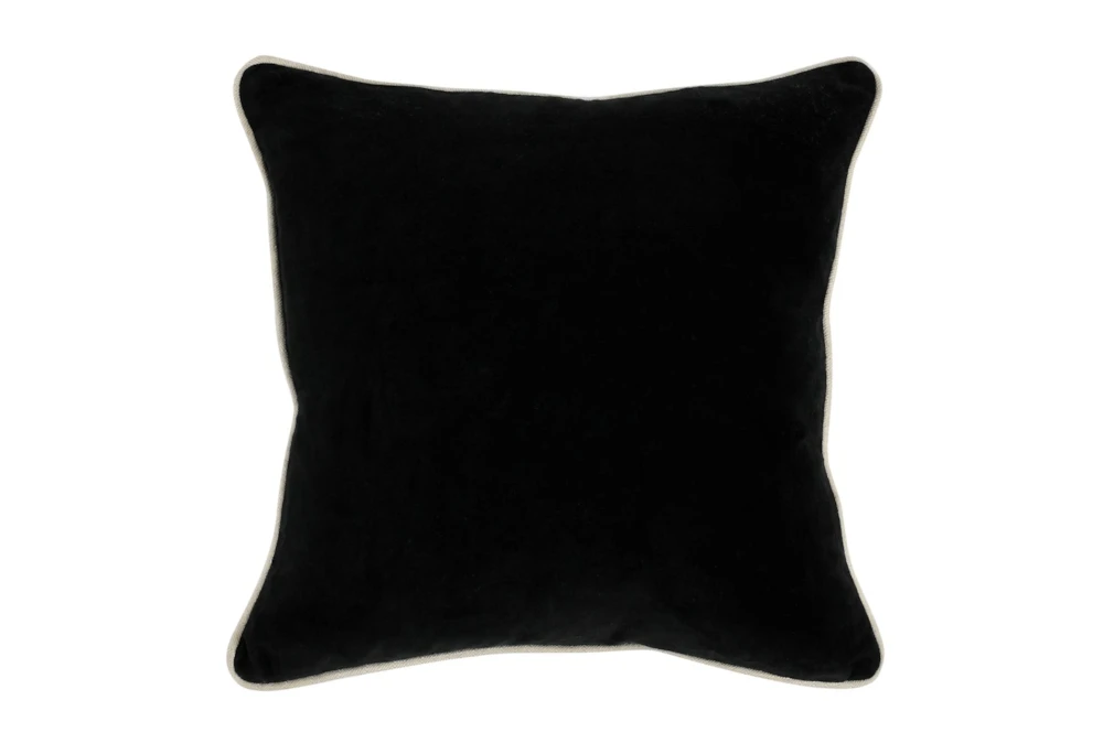 18X18 Black Heirloom Velvet Throw Pillow