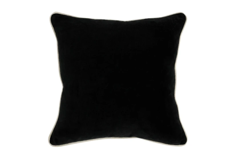 18X18 Black Heirloom Velvet Throw Pillow - 360