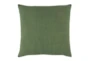 22X22 Green Hand Embroidered Block Throw Pillow - Back