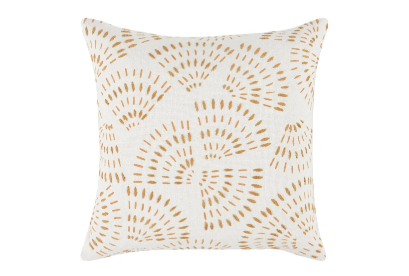 22X22 Ivory + Yellow Abstract Throw Pillow - 360