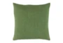 22X22 Black + Green Abstract Throw Pillow - Back