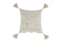 20X20 Natural Fringed Circles Throw Pillow With Tassels - Signature