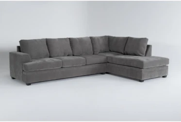 Bonaterra Charcoal 127" 2 Piece Sectional With Right Arm Facing Corner Chaise