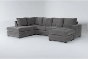 Bonaterra Charcoal 127" 2 Piece Sectional With Right Arm Sofa Chaise