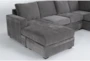 Bonaterra Charcoal 127" 2 Piece Sectional with Left Arm Facing Sofa Chaise & Right Arm Facing Corner Chaise - Detail