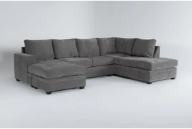 Bonaterra Charcoal 127" 2 Piece Sectional With Left Arm Sofa Chaise