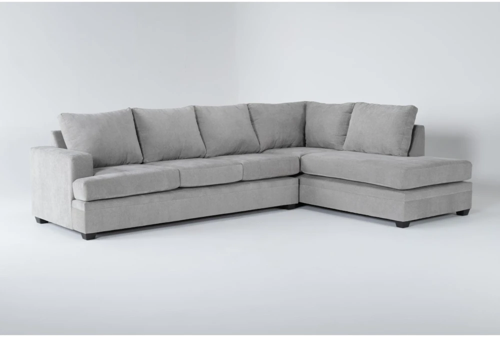 Bonaterra Dove 127" 2 Piece Sectional With Right Arm Facing Corner Chaise