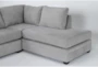 Bonaterra Dove 127" 2 Piece Sectional With Right Arm Facing Corner Chaise & Storage Ottoman - Detail