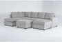 Bonaterra Dove 127" 2 Piece Sectional With Right Arm Facing Sofa Chaise & Ottoman - Signature