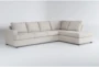 Bonaterra Sand 127" 2 Piece Sectional With Right Arm Facing Corner Chaise & Ottoman - Signature