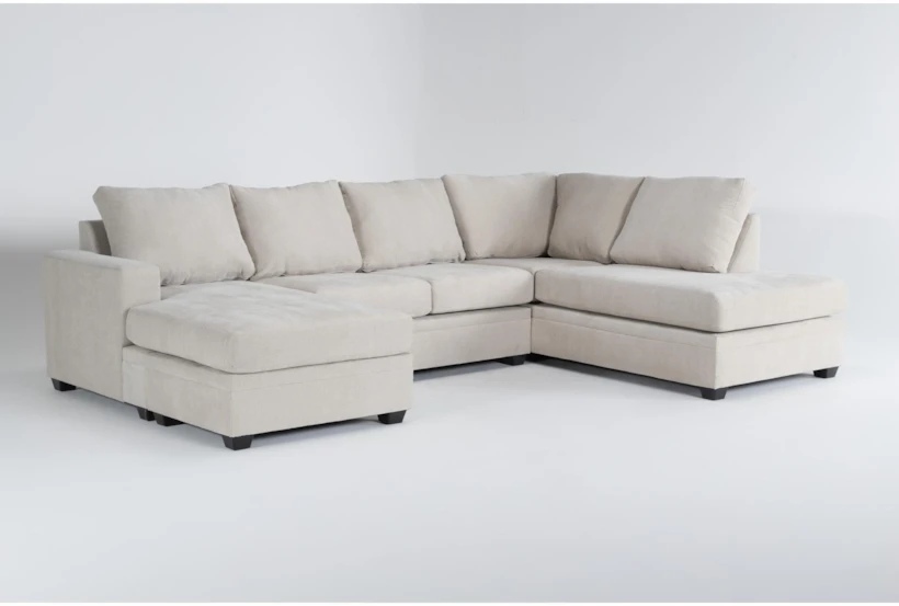 Bonaterra Sand 127" 2 Piece Sectional with Left Arm Facing Sofa Chaise & Right Arm Facing Corner Chaise - 360