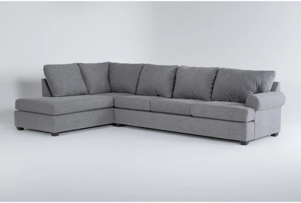 Hampstead Graphite 139" 2 Piece Sectional with Left Arm Facing Corner Chaise