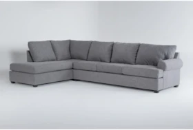 Hampstead Graphite 140" 2 Piece Sectional With Left Arm Facing Corner Chaise