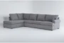 Hampstead Graphite 139" 2 Piece Sectional with Left Arm Facing Corner Chaise - Signature