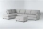 Hampstead Dove 139" 2 Piece Sectional with Left Arm Facing Corner Chaise & Storage Ottoman - Signature
