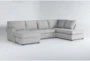 Hampstead Dove 140" 2 Piece Sectional with Left Arm Facing Sofa Chaise & Right Arm Facing Corner Chaise - Signature