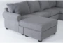 Hampstead Graphite 140" 2 Piece Sectional With Left Arm Facing Sofa Chaise - Side
