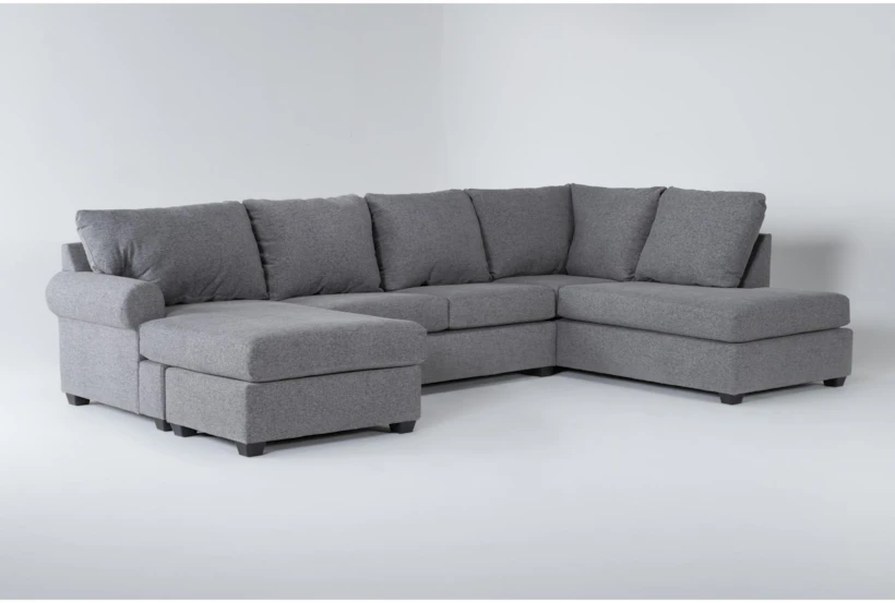 Hampstead Graphite 140" 2 Piece Sectional With Left Arm Facing Sofa Chaise - 360