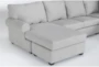 Hampstead Dove 140"  2 Piece Sectional With Left Arm Sofa Chaise & Ottoman - Detail