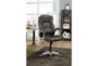 Ricky Dark Brown + Silver Adjustable Office Chair  - Room