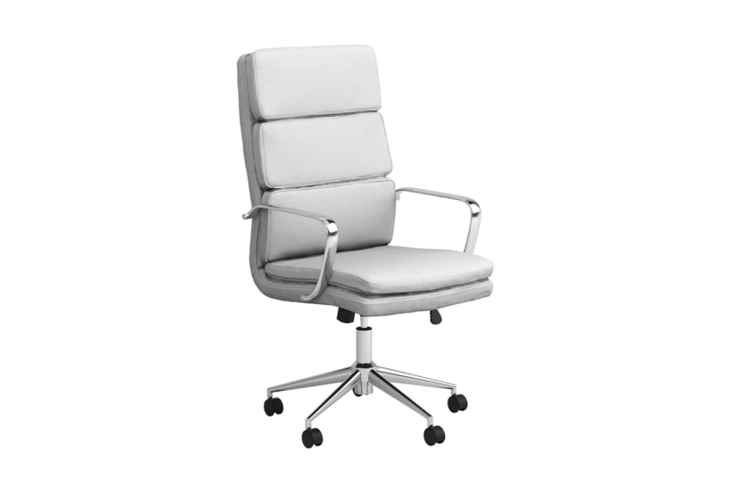 Corral White High Back Upholstered Office Chair  - 360