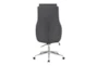 Mika Grey + Chrome With Padded Seat Upholstered Office Chair - Back