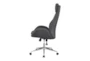 Mika Grey + Chrome With Padded Seat Upholstered Office Chair - Side