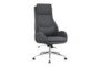 Mika Grey + Chrome With Padded Seat Upholstered Office Chair - Signature