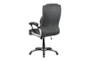 Julian Grey + Black With Padded Arms Adjusatable Rolling Office Desk Chair - Back