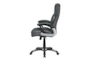 Julian Grey + Black With Padded Arms Adjusatable Rolling Office Desk Chair - Side