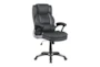 Julian Grey + Black With Padded Arms Adjusatable Rolling Office Desk Chair - Signature