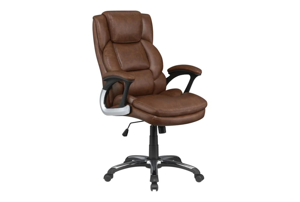 Gary Bown + Black With Padded Arm And Adjustable Office Chair 