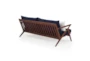 Ponte Outdoor Sofa With Navy Blue Sunbrella Cushion - Back