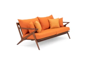 Ponte Outdoor Sofa With Tikka Orange Sunbrella Cushion
