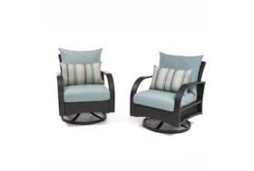 Ocho Outdoor Motion Club Chairs With Bliss Blue Sunbrella Cushions Set Of 2