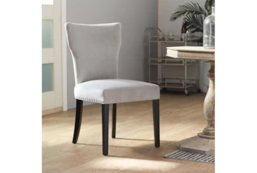 Gray Studded Dining Chair