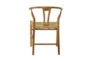 Brown Wishbone Dining Chair - Back