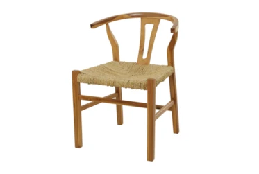 Brown Wishbone Dining Chair