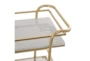 Gold Glam Marble Rolling Bar Cart - Detail