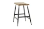 Charles Black Industrial Metal 19 Inch Counter Stool - Front