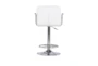 Troy White Adjustable Barstool With Back - Detail