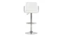 Troy White Adjustable Barstool With Back - Front