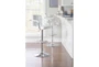 Troy White Adjustable Barstool With Back - Room