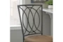 Bryan Big And Tall Metal Bronze Barstool With Back - Detail