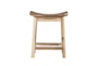 Hayes Natural Saddle Counter Stool - Front