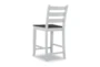 Cam Grey Counter Stool With Back - Back